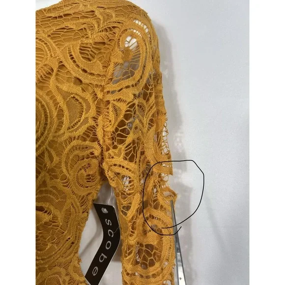 Vintage Women's Y2K Lace Crochet Lace Top Size L Bell Sleeve Boho Fairy Hippie - Picture 10 of 13